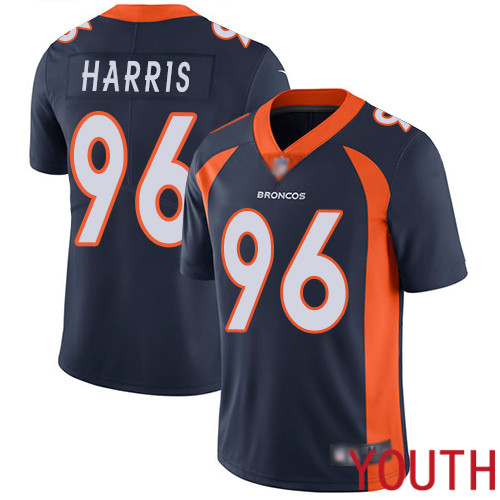 Youth Denver Broncos 96 Shelby Harris Navy Blue Alternate Vapor Untouchable Limited Player Football NFL Jersey